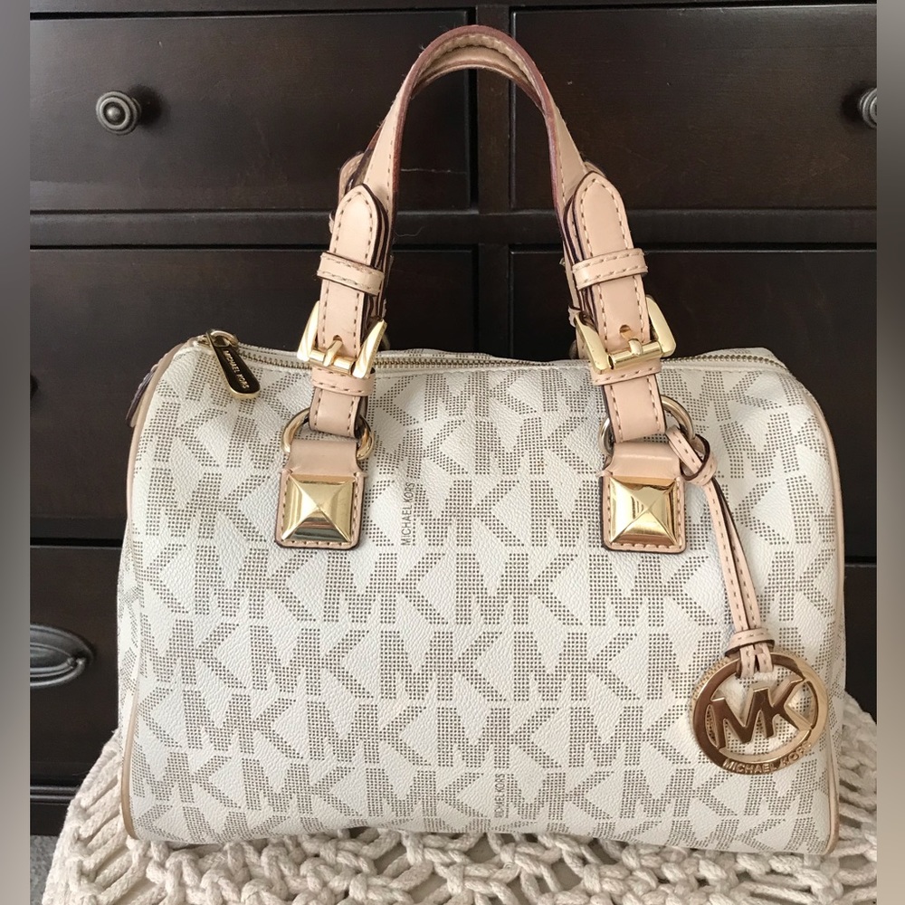 Michael Kors Grayson Logo Monogram Satchel.